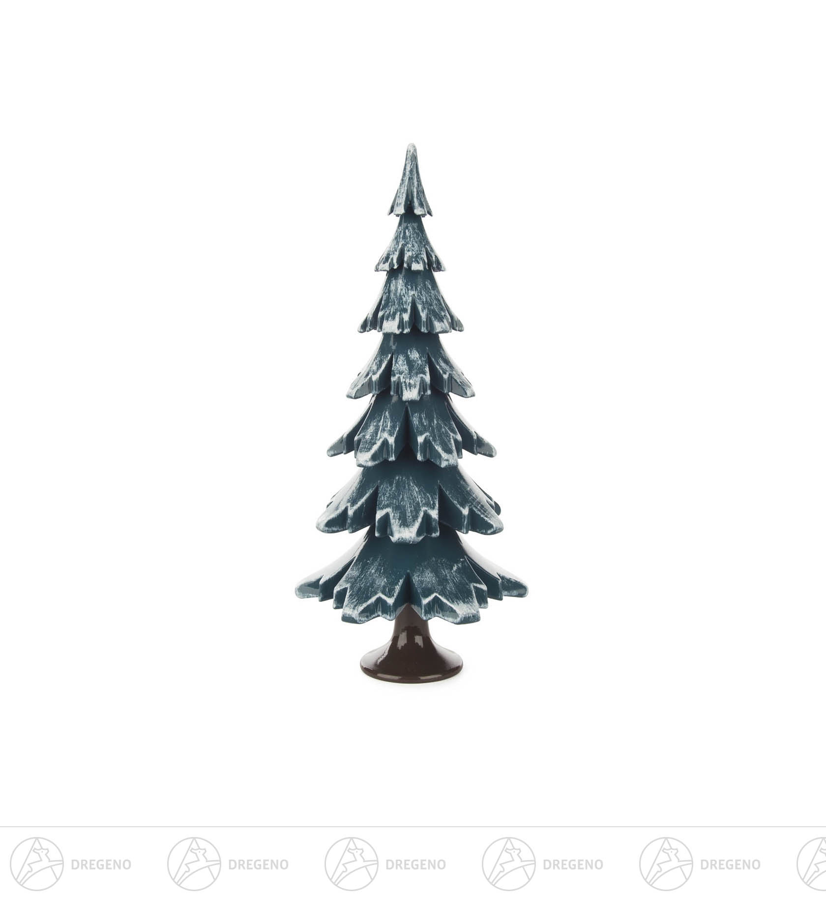 Massivholzbaum grün/weiß 19 cm