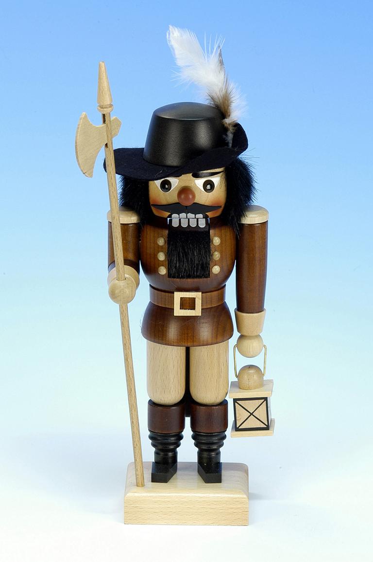 Nussknacker Nachtwächter klein natur  28,0 cm