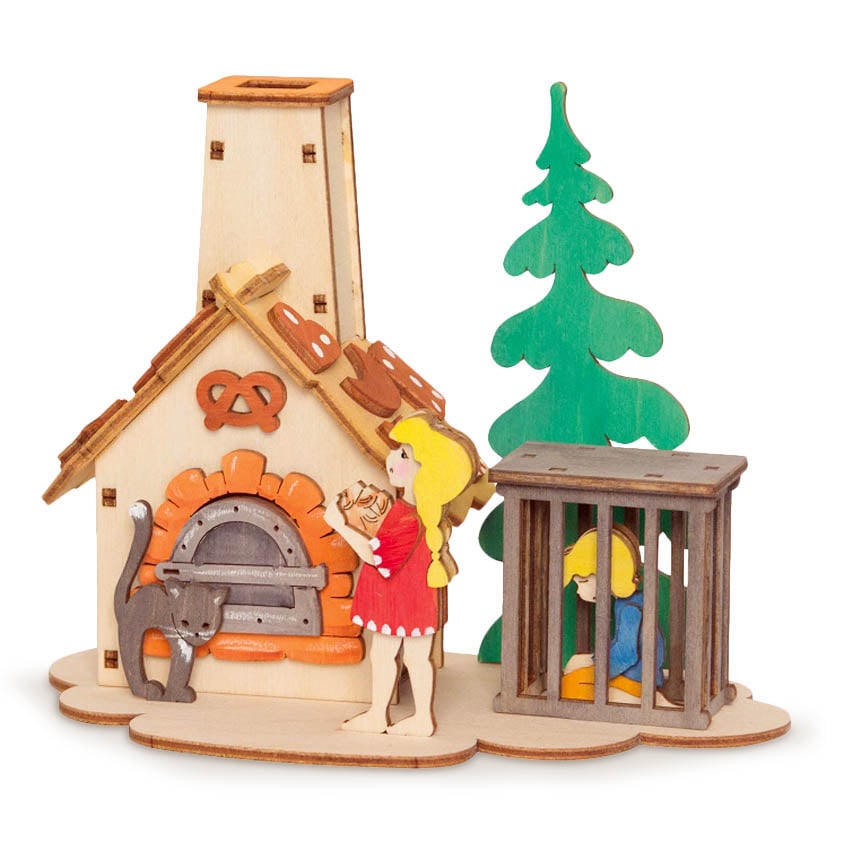 Bastelset Räucherofen Hänsel und Gretel 14x18cm
