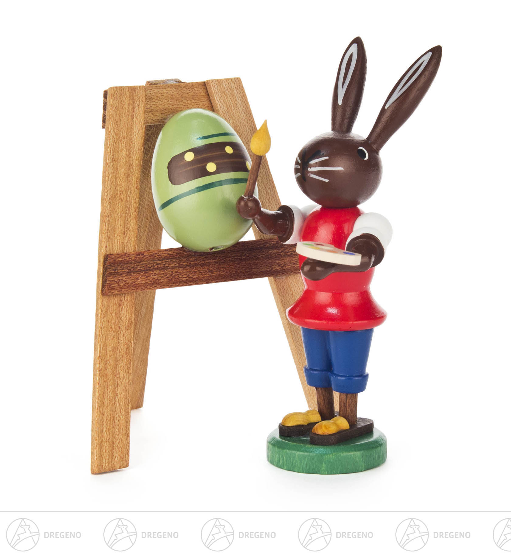 Hase mit Staffelei und Ei 9cm