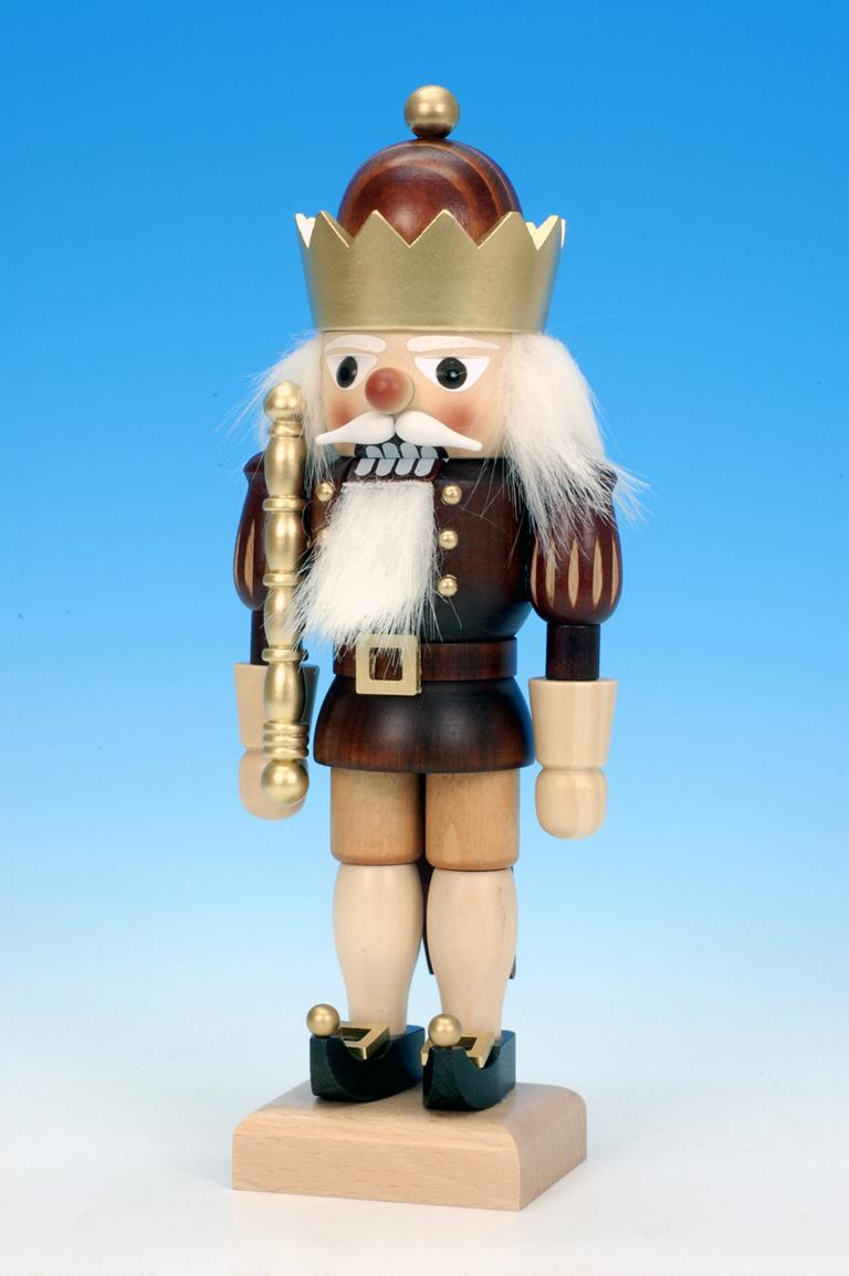 Nussknacker König klein natur/gold  26,5 cm