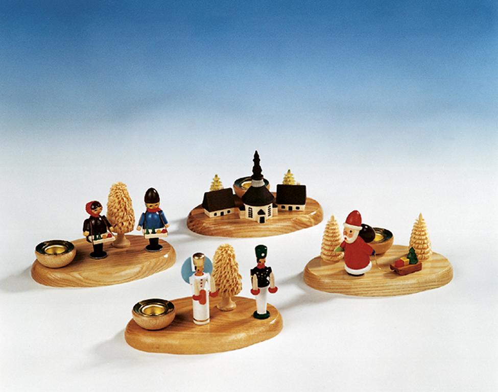 Teelicht Seiffner Dorf  Seiffener Dorf ca.9cm