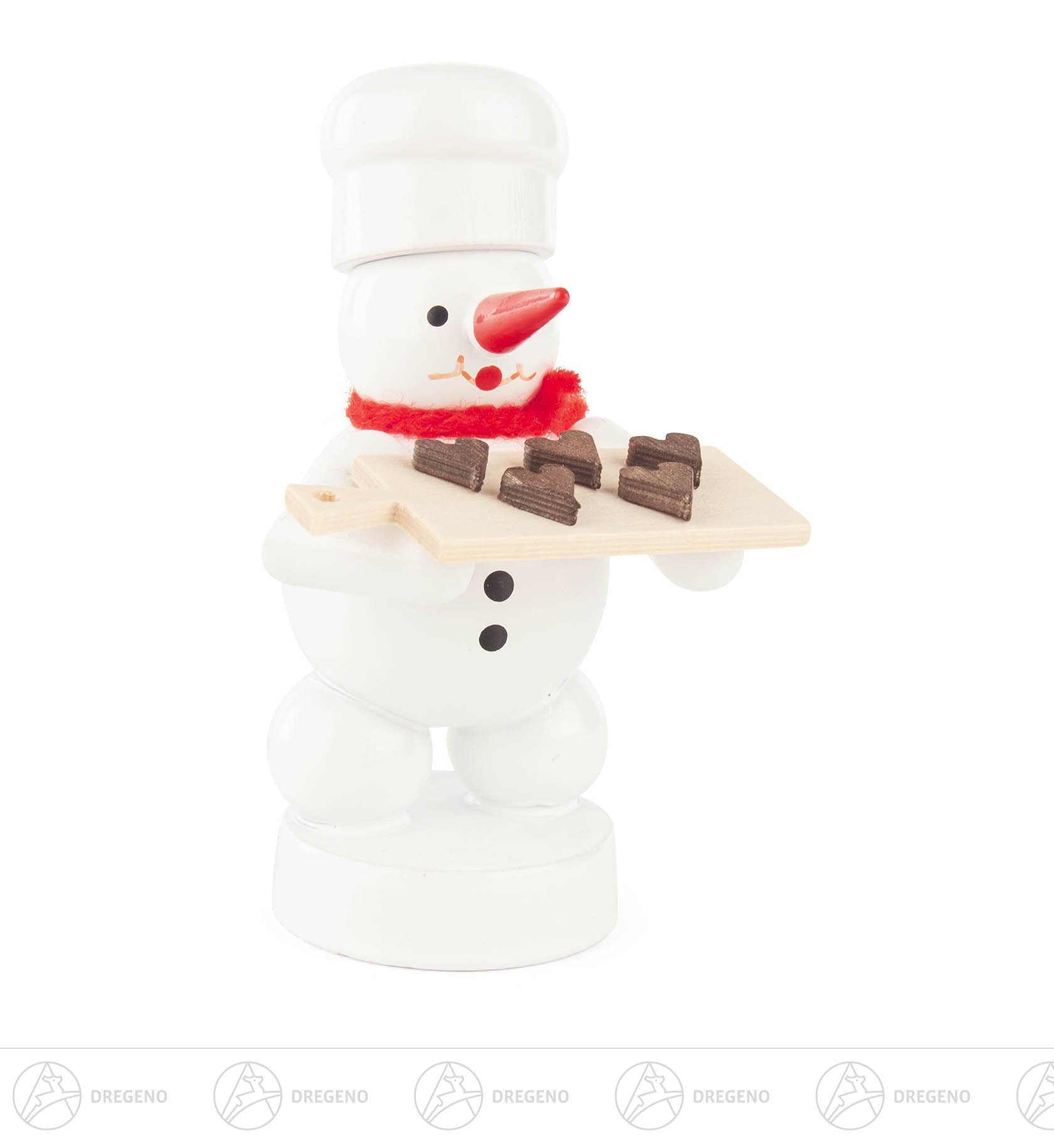 Schneemann Bäcker mit Pfefferkuchenherze 8cm