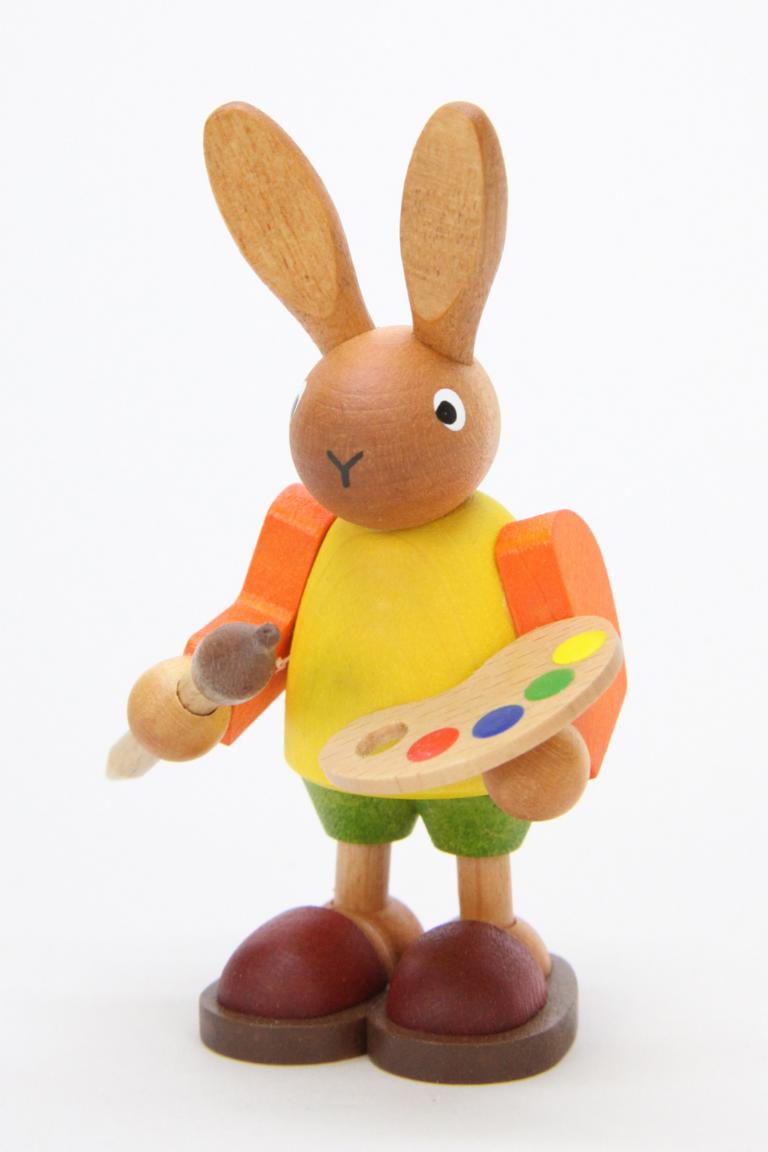 Hase mit Farbpalette  8,5 cm