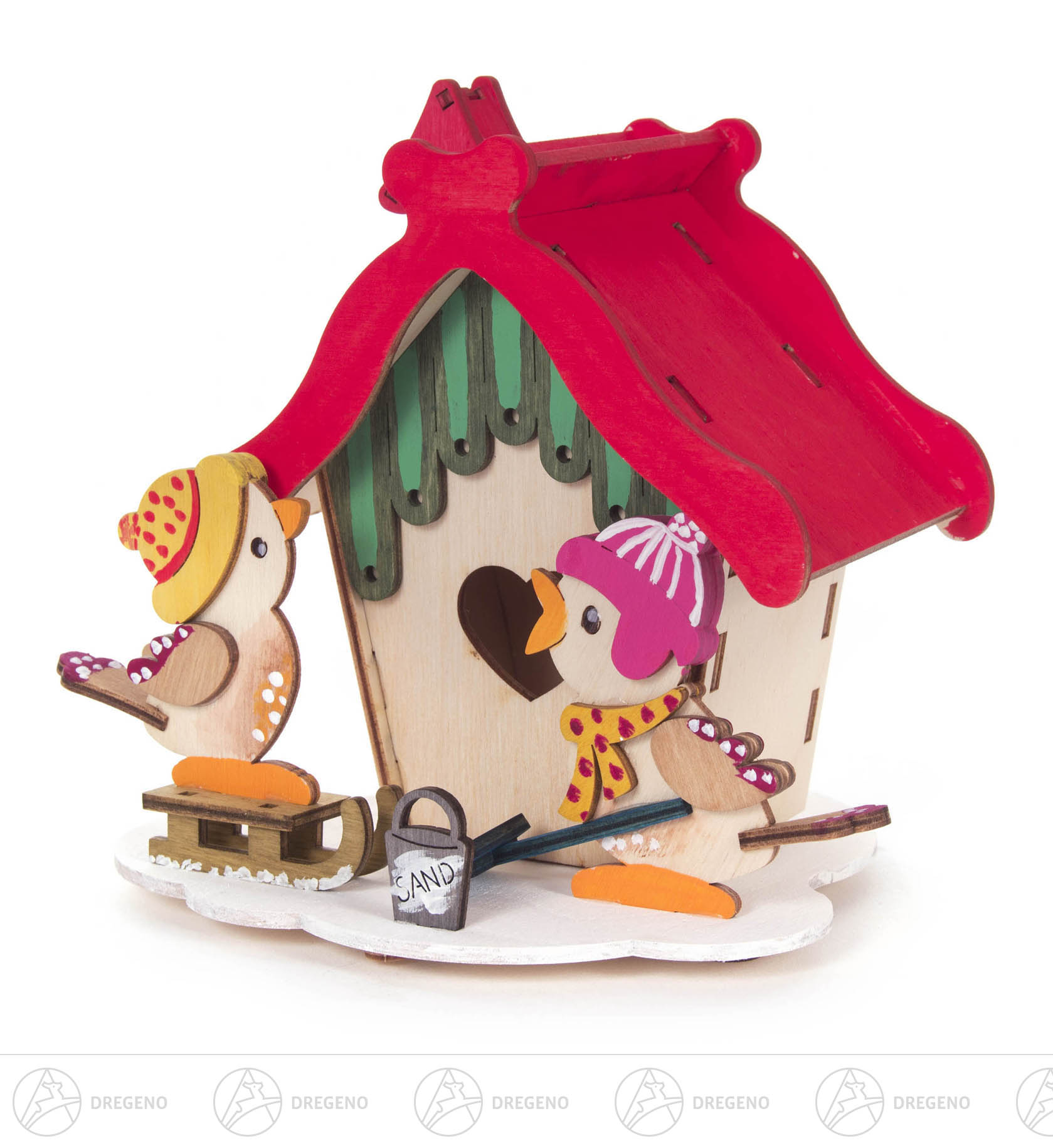 Bastelset Räucherhaus mit 2 Vögeln 13x14cm Bastelset Räucherhaus mit 2 Vögeln 13x14cm