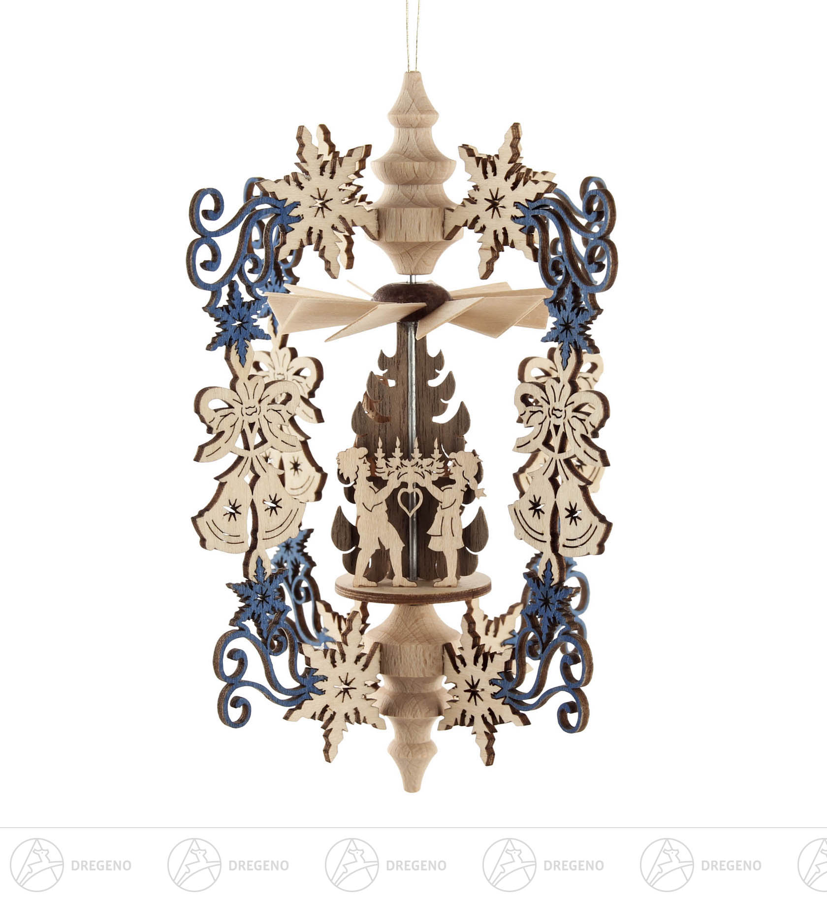 Wärmespiel Kristall Glocken (Heiliger Abend) zum Hängen 10cm