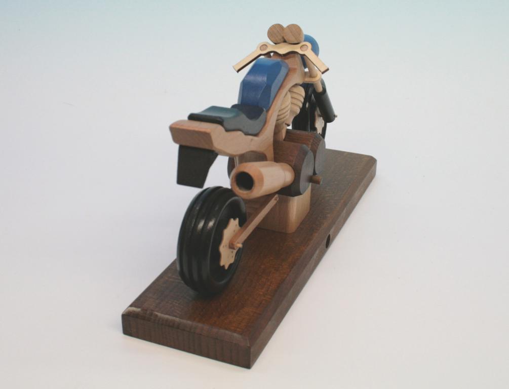 Raeuchermotorrad Touring blau  27 x8 x 16cm