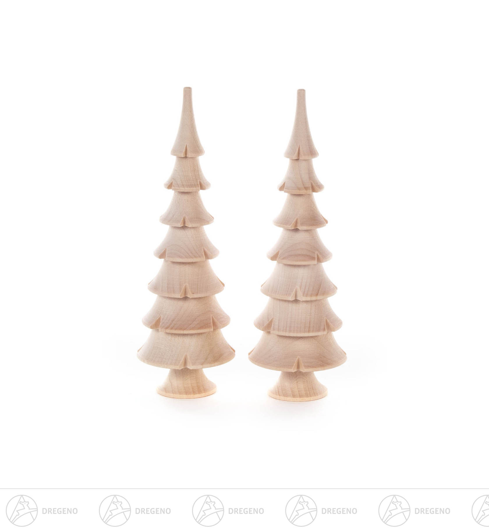 Massivholzbäume natur, 14,5cm (2) Massivholzbäume natur, 14,5cm (2)