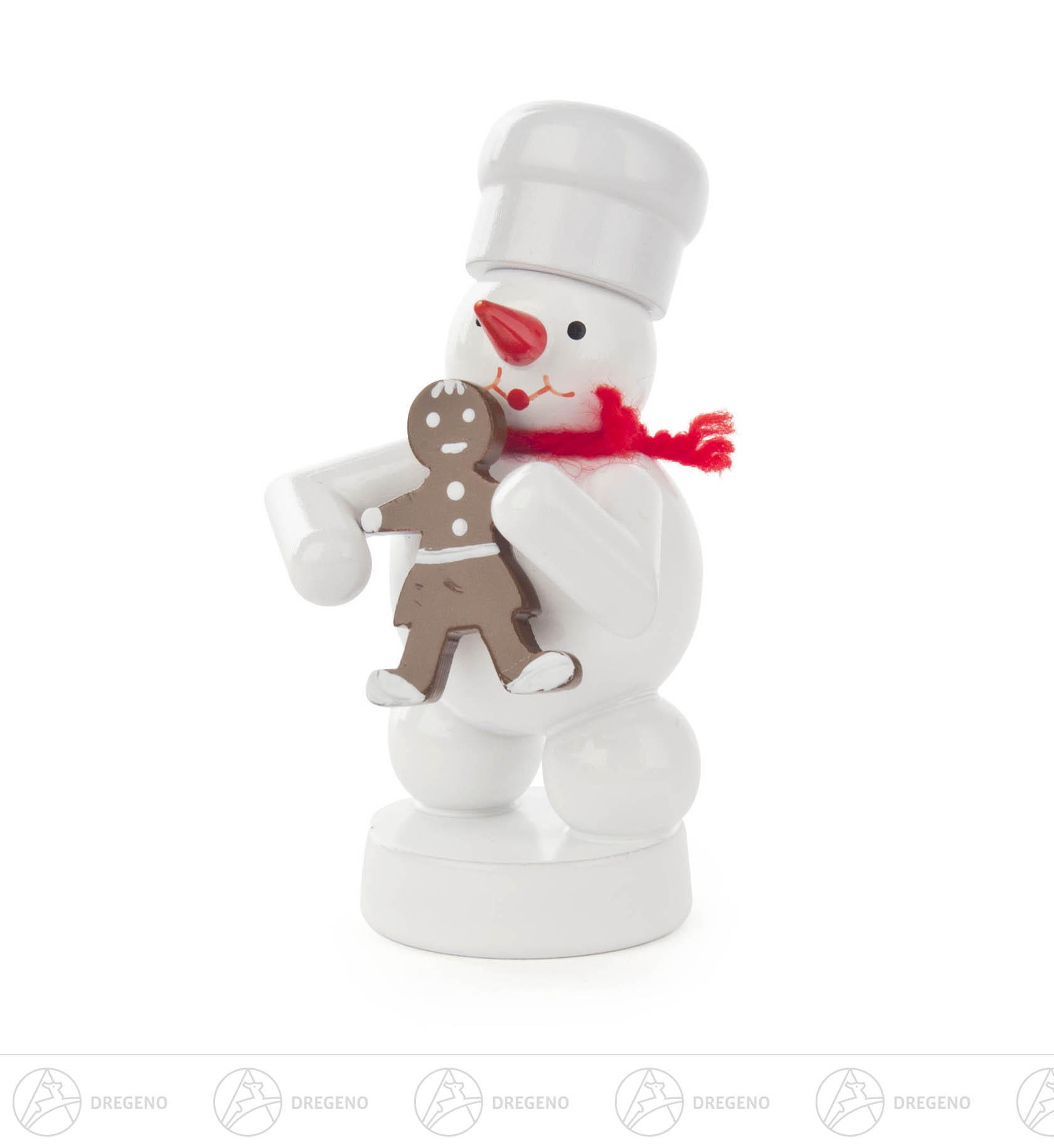Schneemann Bäcker mit Pfefferkuchenfrau 8cm