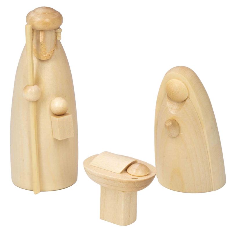 Heilige Familie natur 3-teilig 6cm