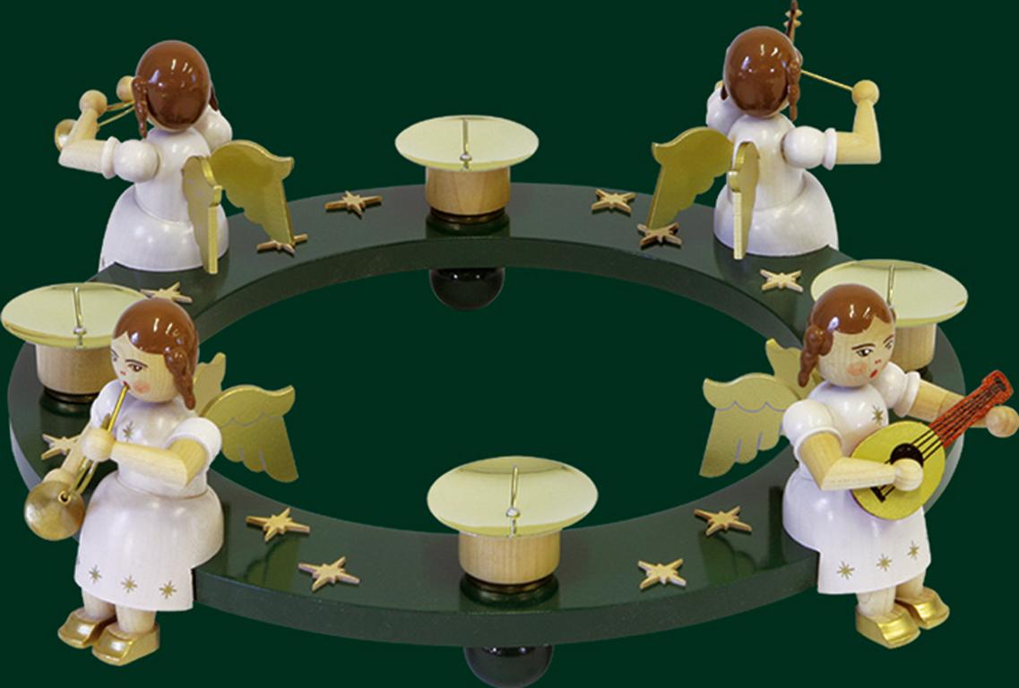 Tischaufsatz Engelquartett mit Kerzenschalen 12 cm Tischaufsatz Engelquartett mit Kerzenschalen 12 cm
