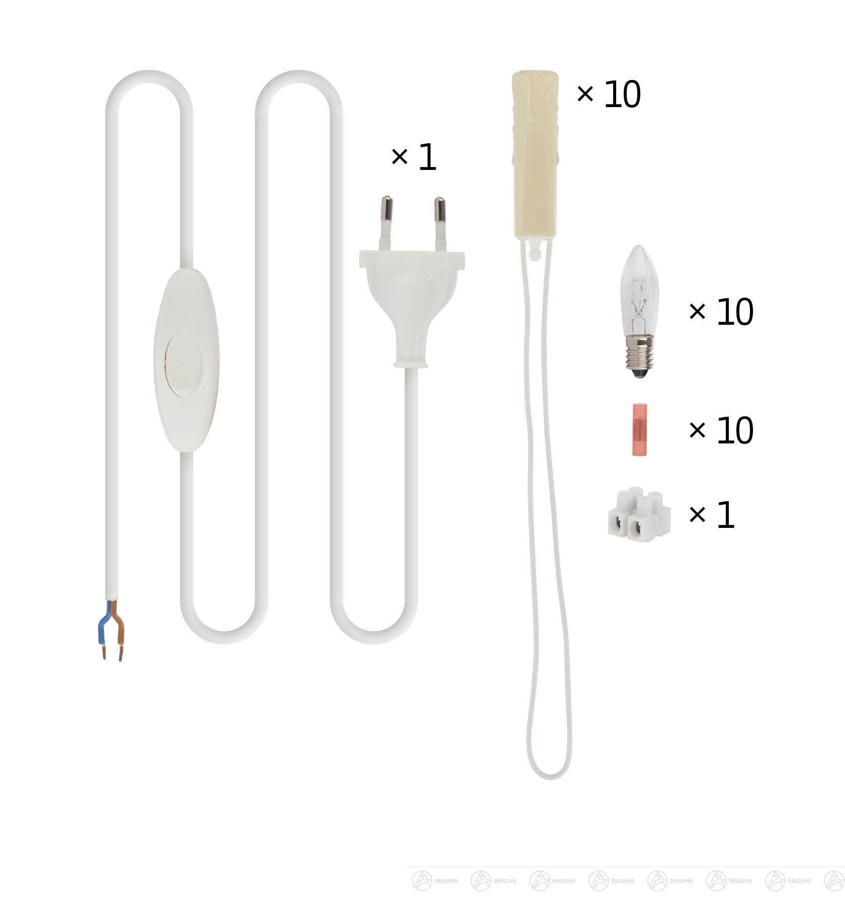 Bauteilsatz für Schwibbogen 10 Kerzen