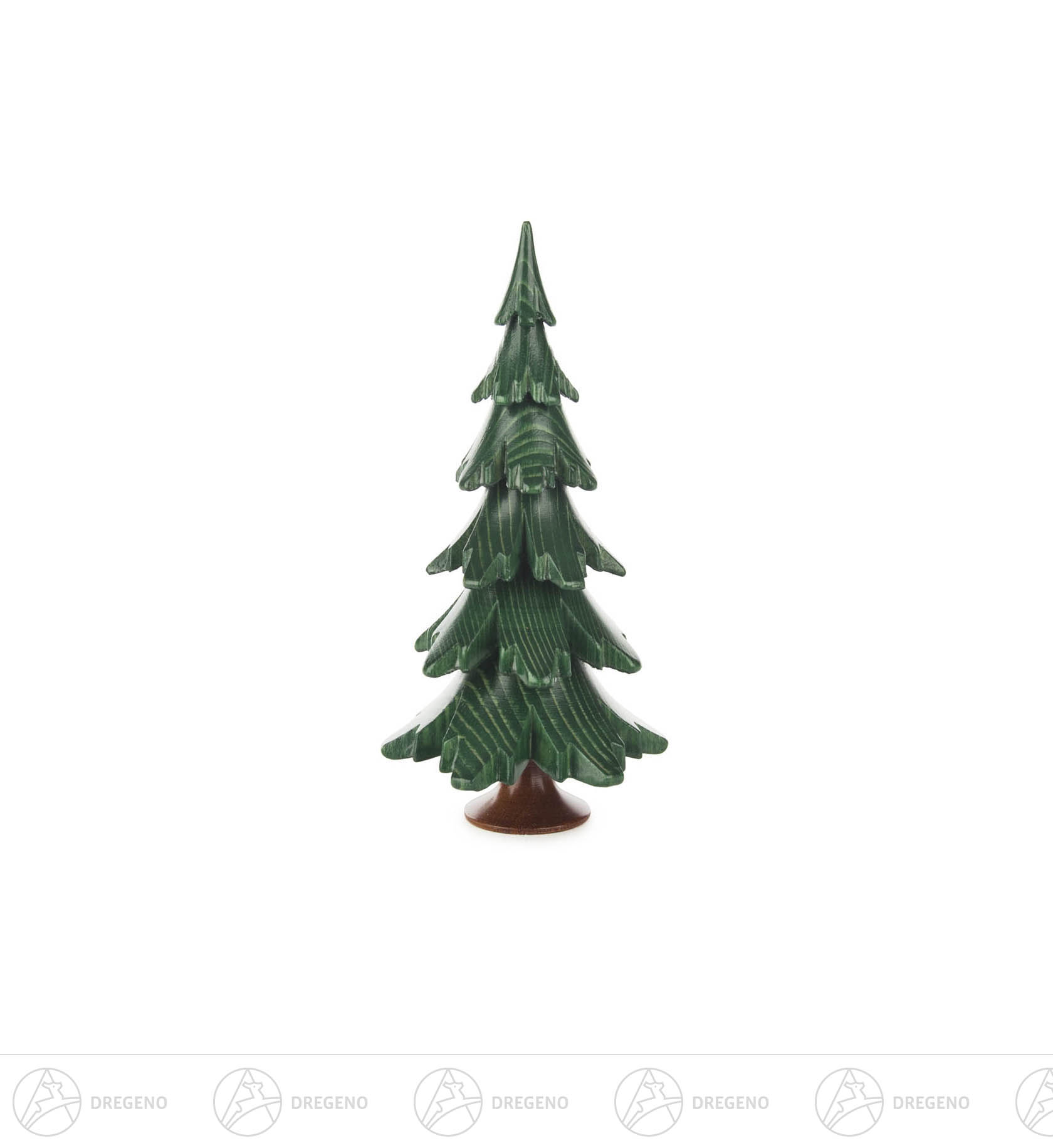 Massivholzbaum grün lasiert, 15,5cm