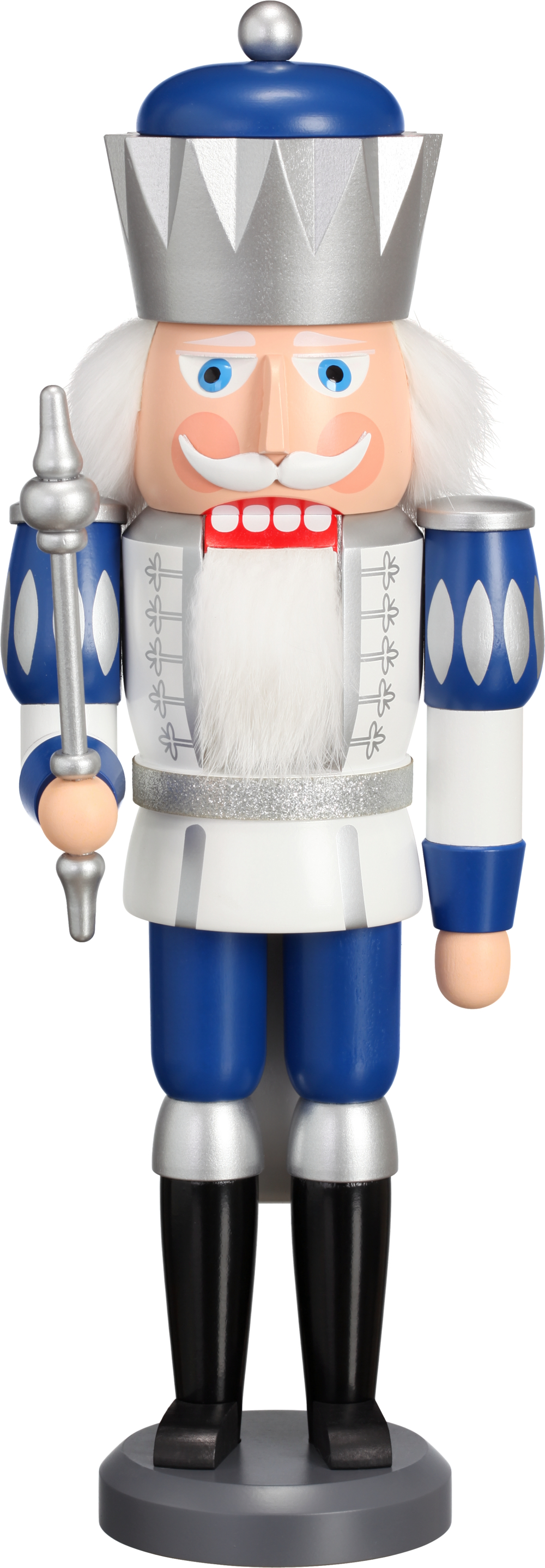 König Exklusiv weiß-silber-blau 40 cm