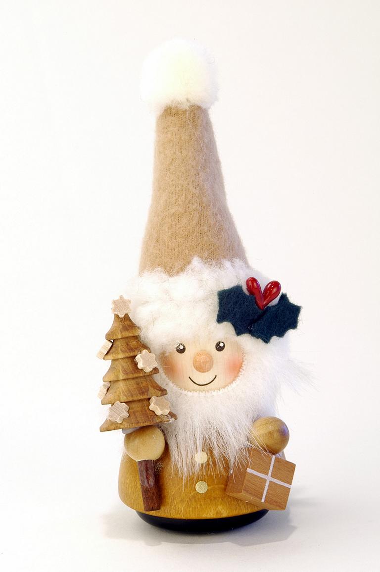 Wackelmännchen Weihnachtsmann natur  11,5 cm