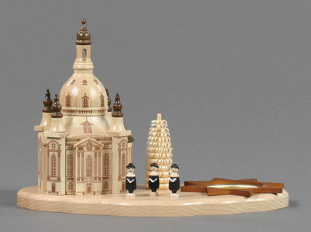 Teelichthalter mit Dresdner Frauenkirche und Kurrende