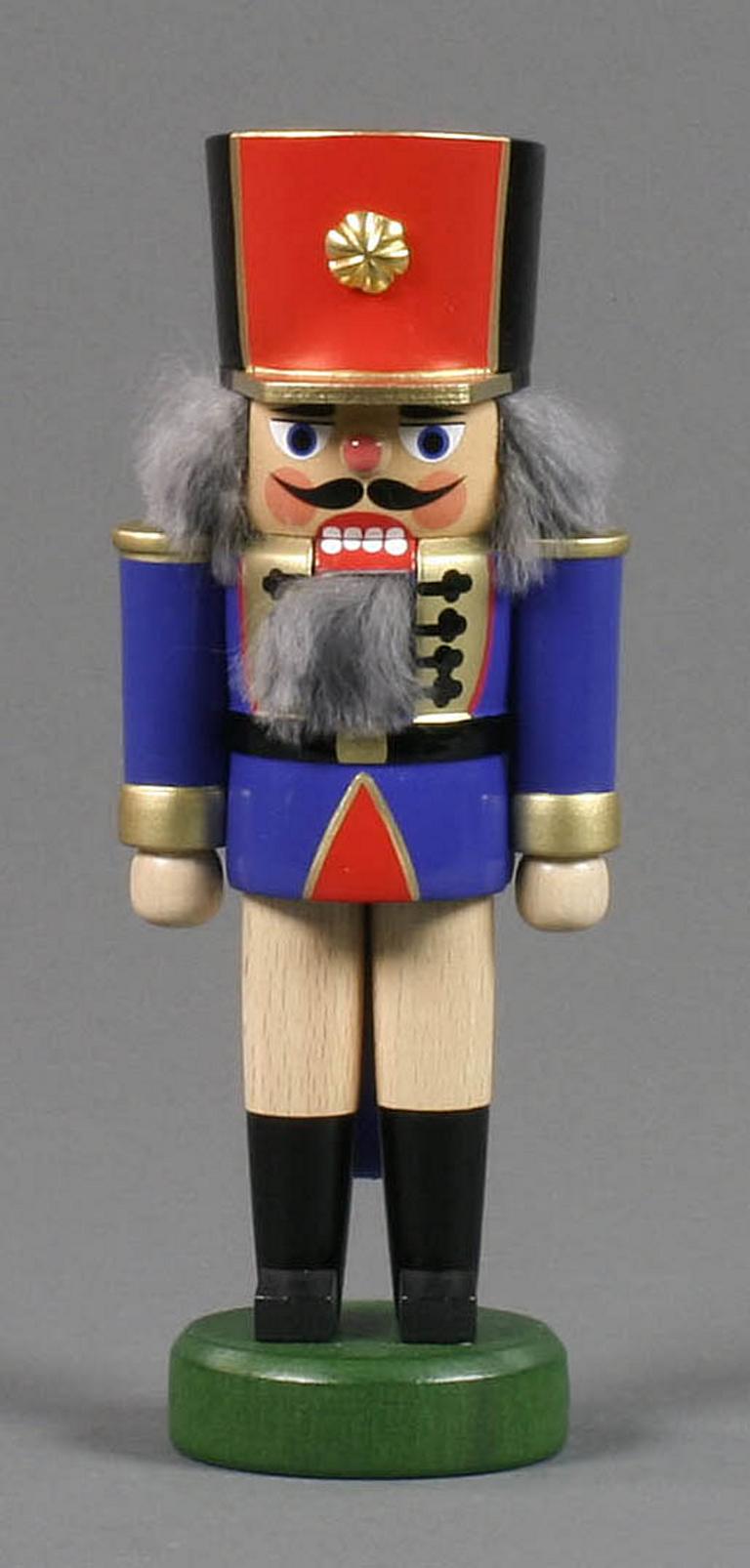 Nussknacker Soldat blau-natur, 18cm