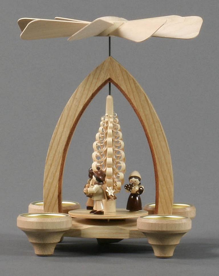 Pyramide mit Handelsleuten, für Teelichte