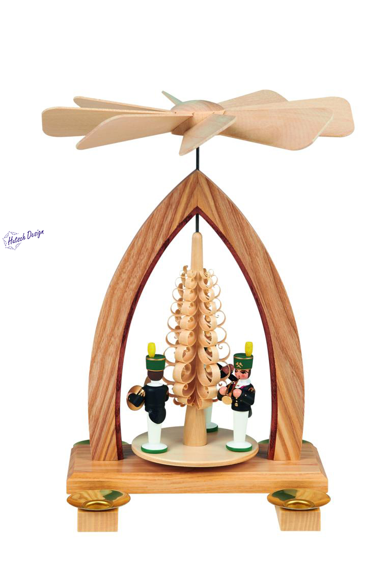 Pyramide mit Bergleute (farbig) 26cm