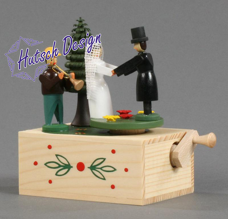 Klimperkästchen Hochzeitspaar Melodie: Hochzeitsmarsch 9cm Klimperkästchen Hochzeitspaar Melodie: Hochzeitsmarsch 9cm