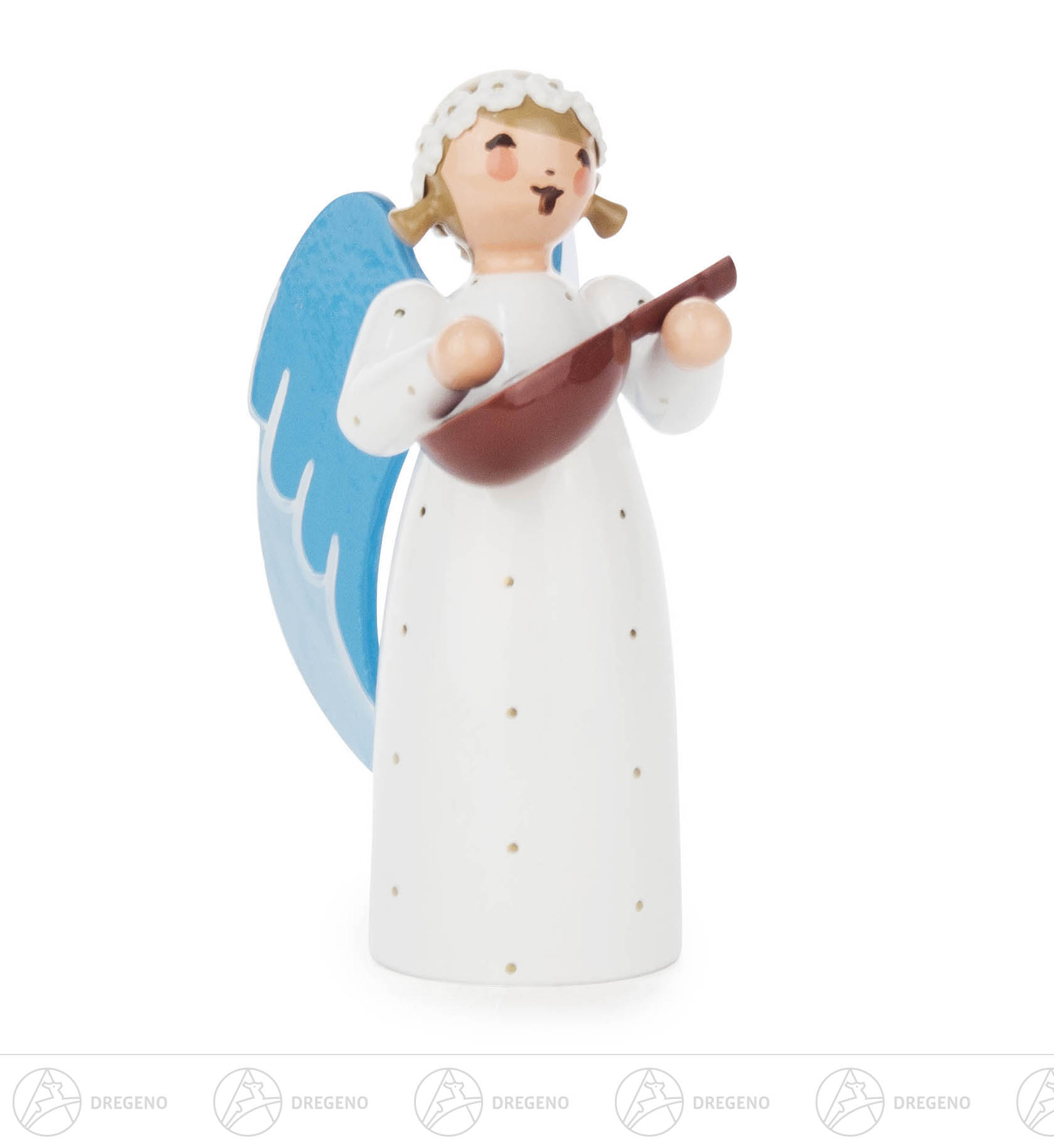 Engel mit Mandoline stehend 7cm