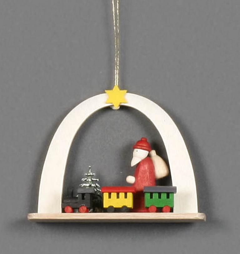 Behang Weihnachtsmann mit Zug