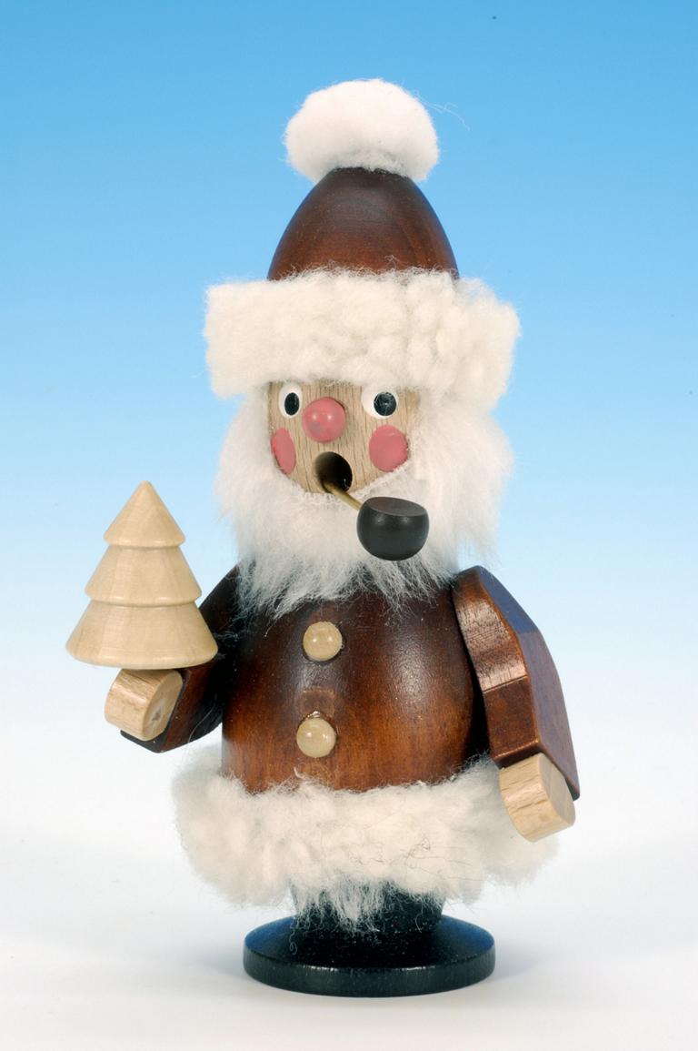 Räuchermann Weihnachtsmann natur  12,0 cm