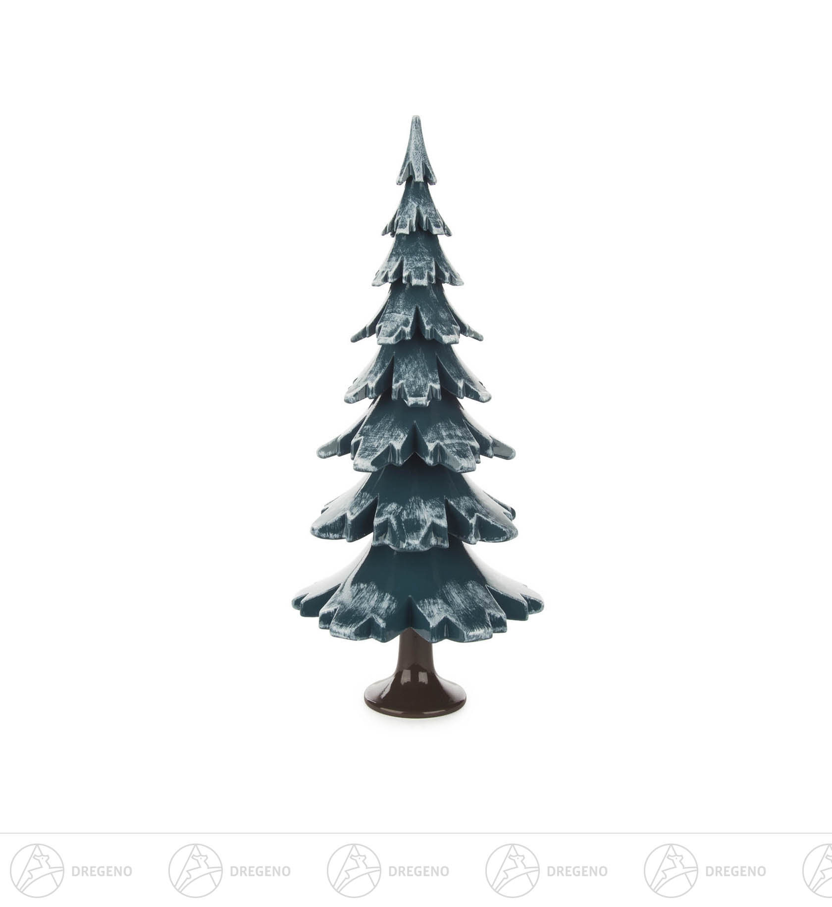 Massivholzbaum grün/weiß 24,5 cm