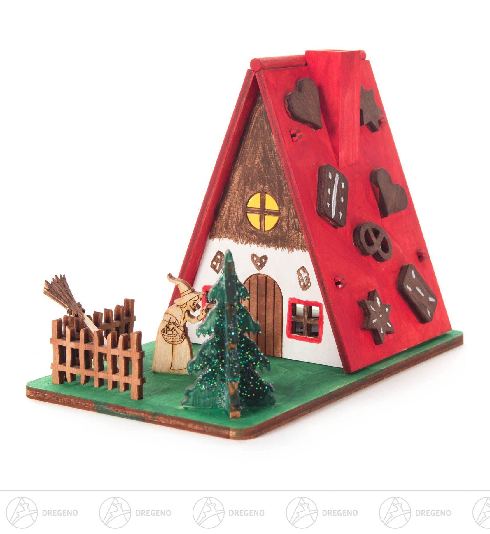 Bastelset Räucherhaus Hexenhaus 30-teilig 10,5x12,5x10,5cm