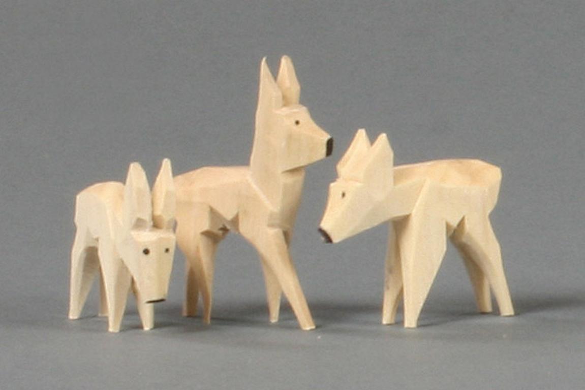 Rehe geschnitzt (3)