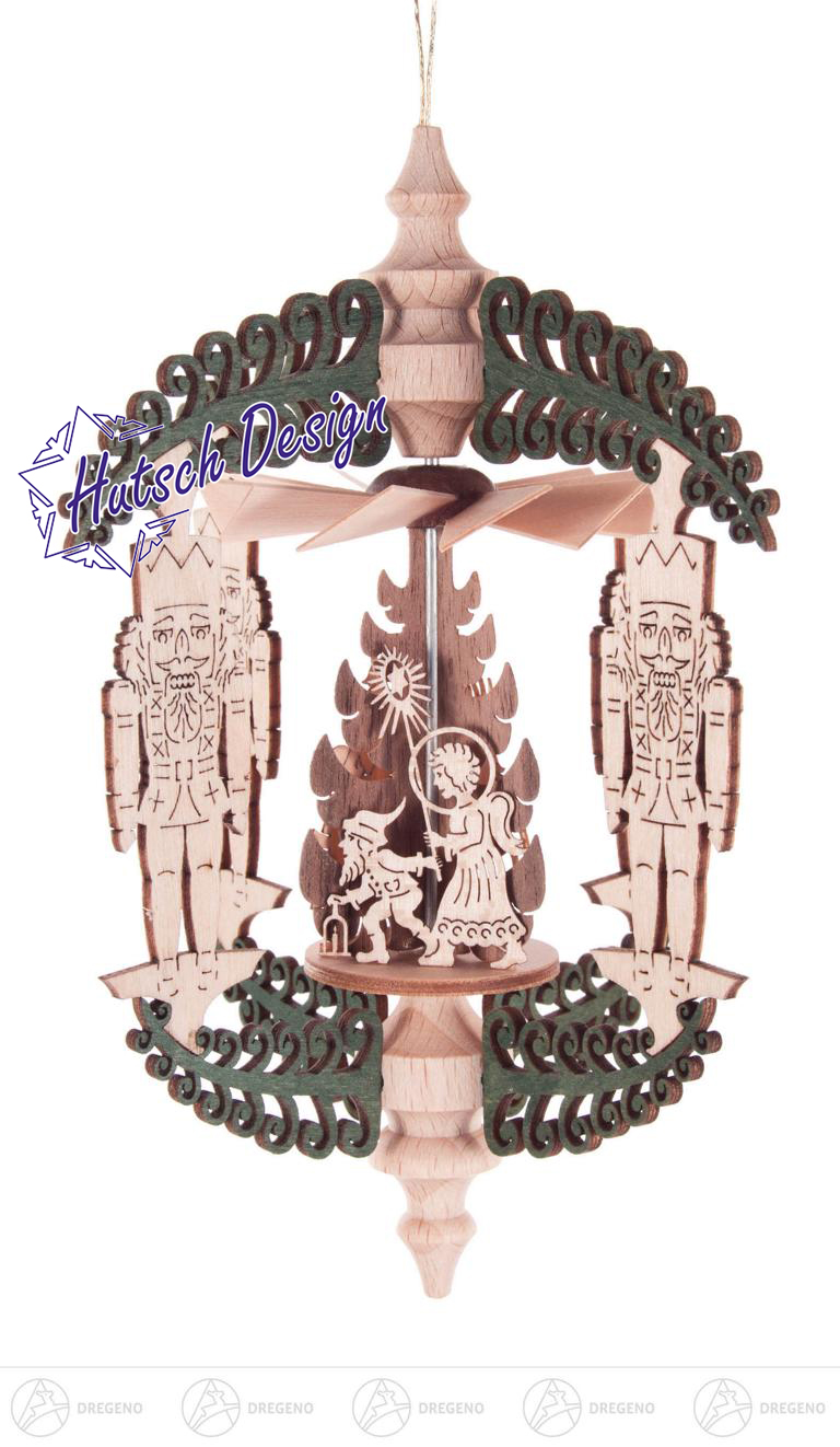 Wärmespiel Rollbaum Nussknacker, Weihnachtsmann und Hirsch, zum Hängen 12cm Wärmespiel Rollbaum Nussknacker, Weihnachtsmann und Hirsch, zum Hängen 12cm