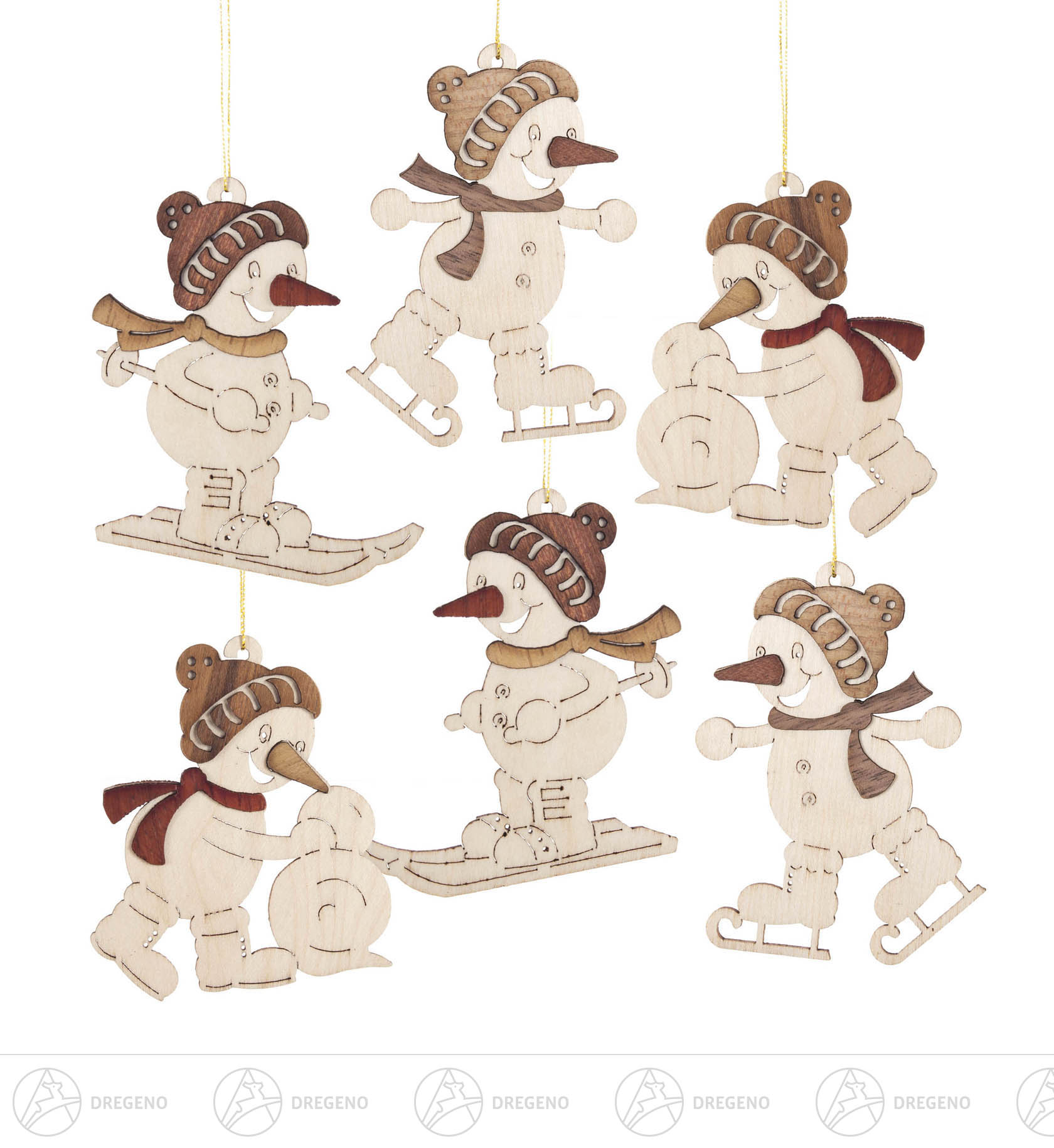 Behang Schneemänner Wintersportler II (6 zcm