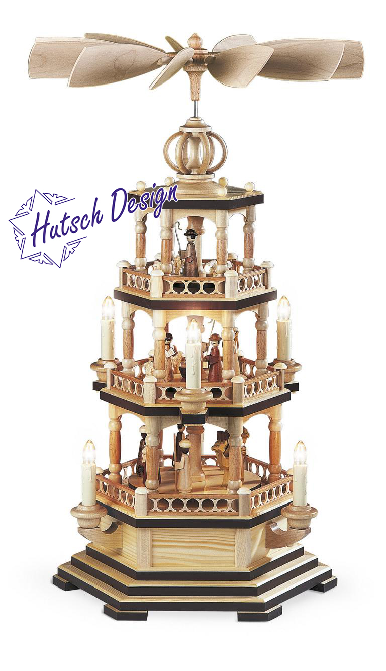 Pyramide Heilige Geschichte 3 stöckig, natur