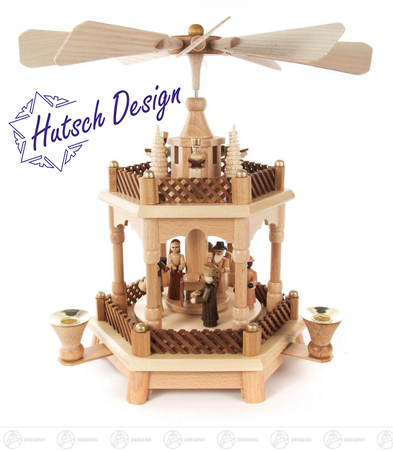 Pyramide mit Christi Geburt, 1-stöckig, für Kerzen d14mm