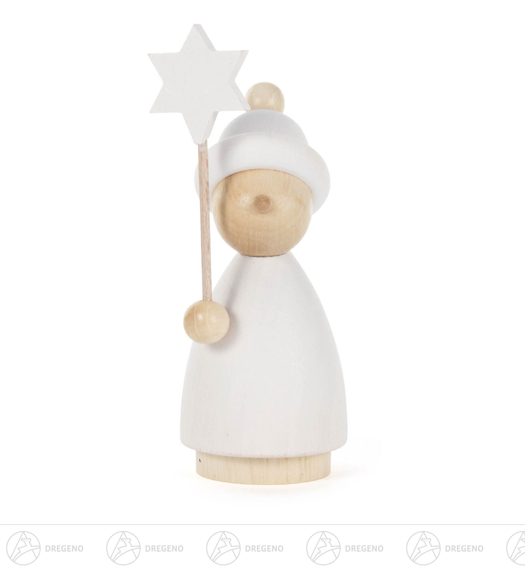 Kurrendekind mit Stern, weiß-natur 9cm