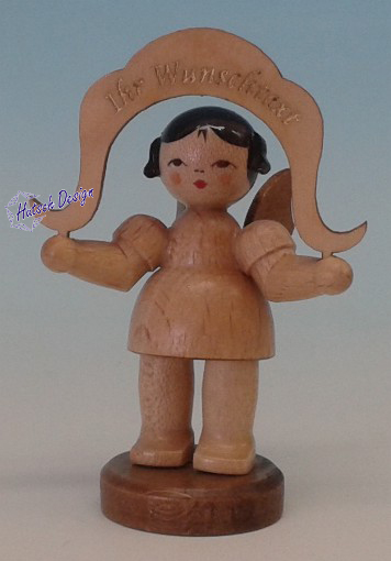 Engel stehend Namensengel, Wunschtext, natur