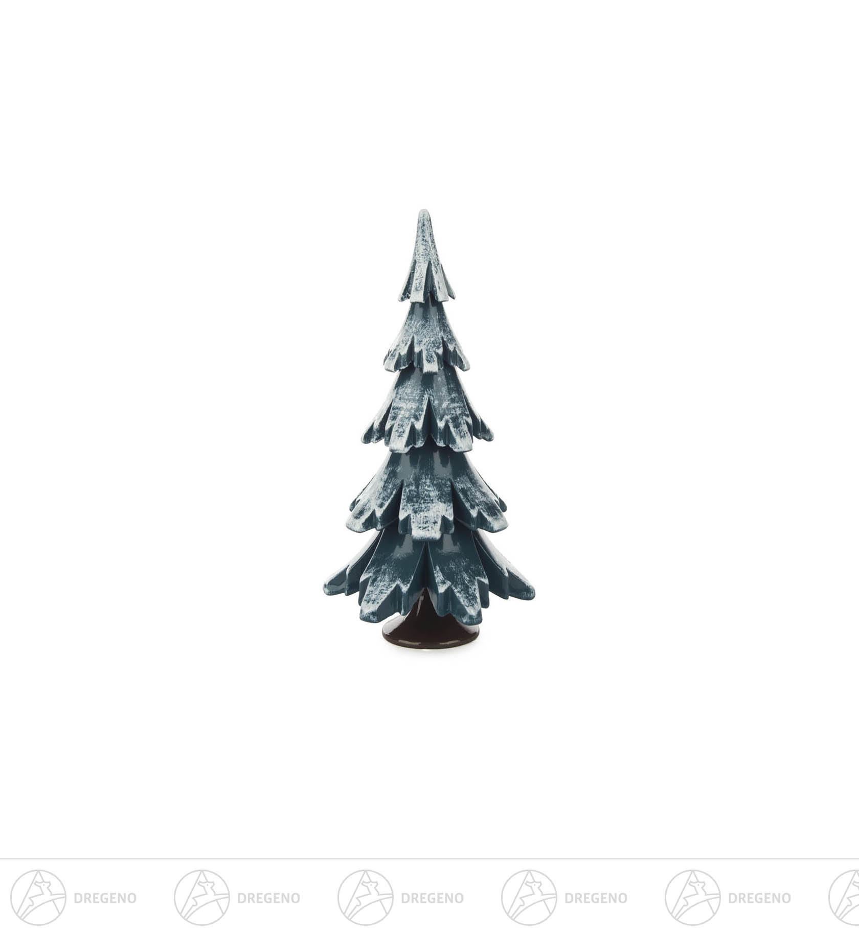 Massivholzbaum grün/weiß 12,5 cm