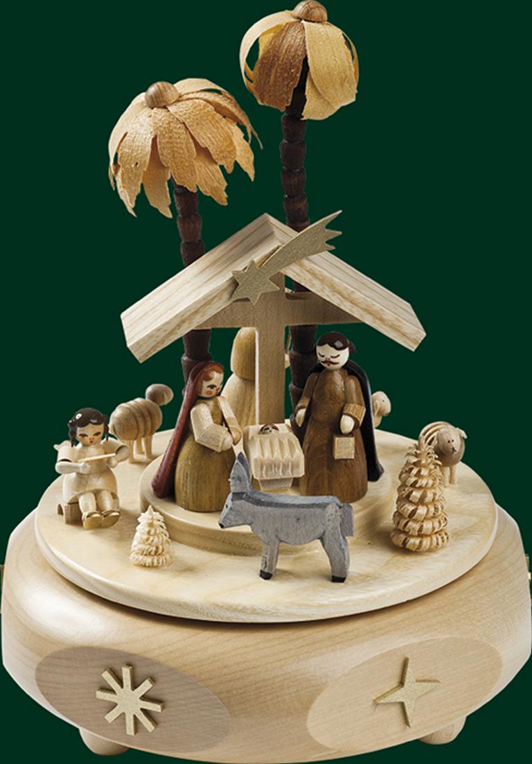 Spieldose Christi Geburt, 22er Spw. Stille Nacht  17 cm Spieldose Christi Geburt, 22er Spw. Stille Nacht  17 cm