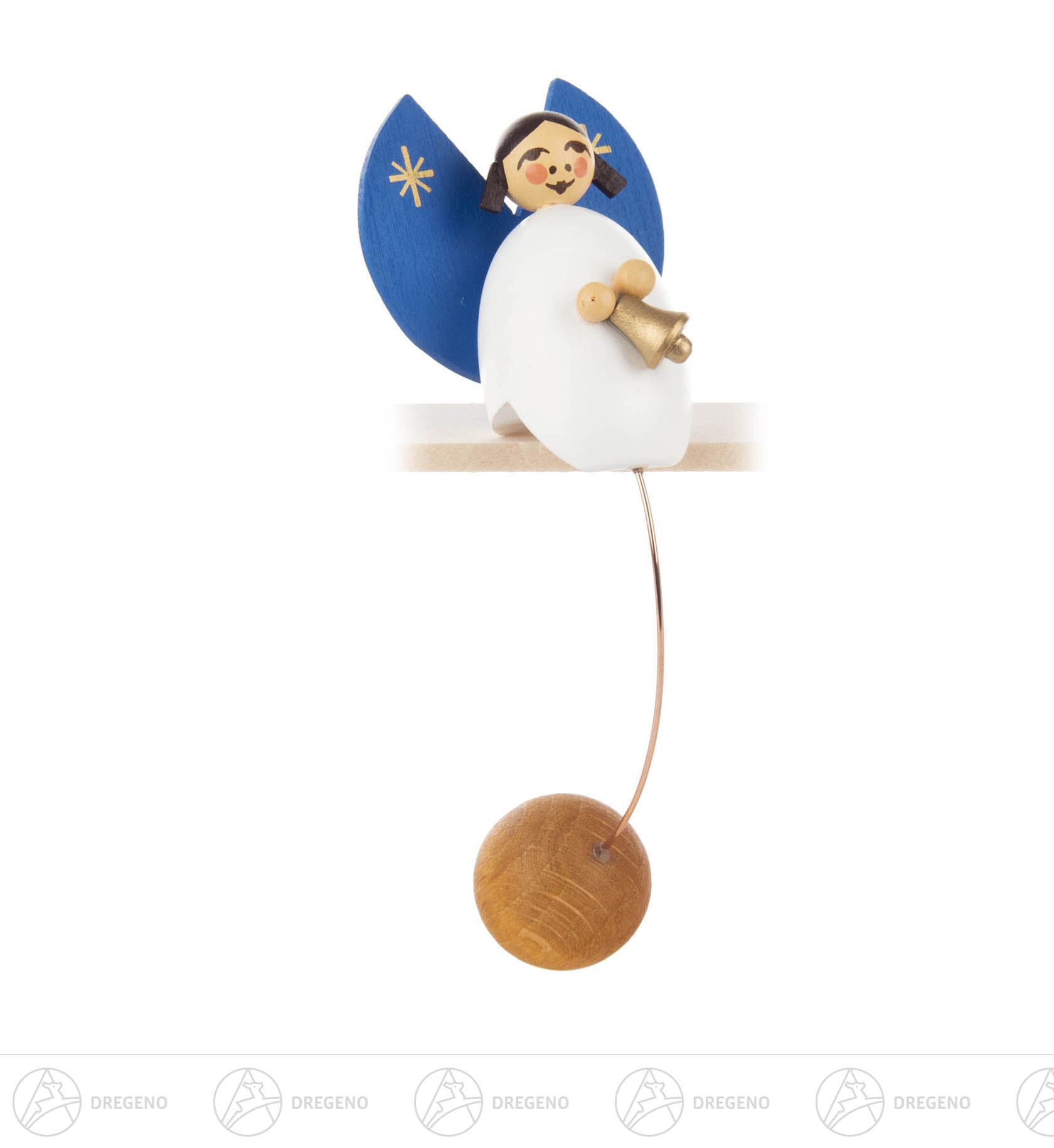 Schaukelfigur Engel mit Glocke 10cm