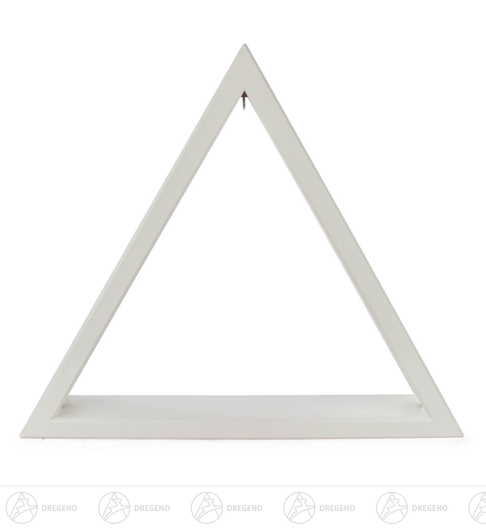 Beleuchtetes Dreieck weiß 35cm mit LED Band 12V/Trafo 100-240V 35x40cm