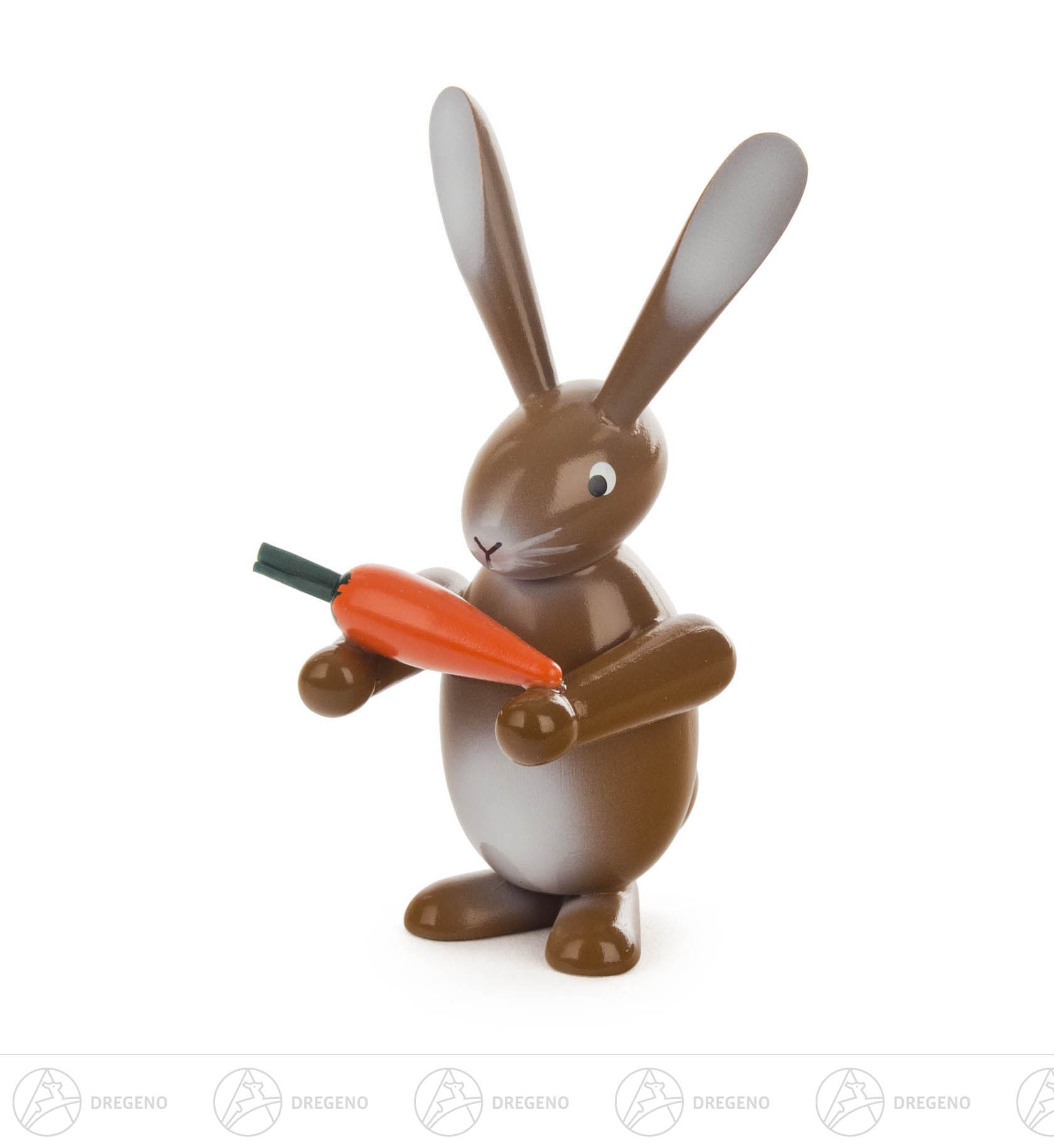 Hase braun mit Möhre 9cm