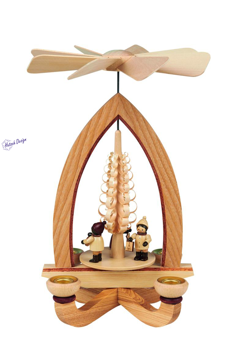 Pyramide mit Lampionkinder  (4,5 cm) 28cm