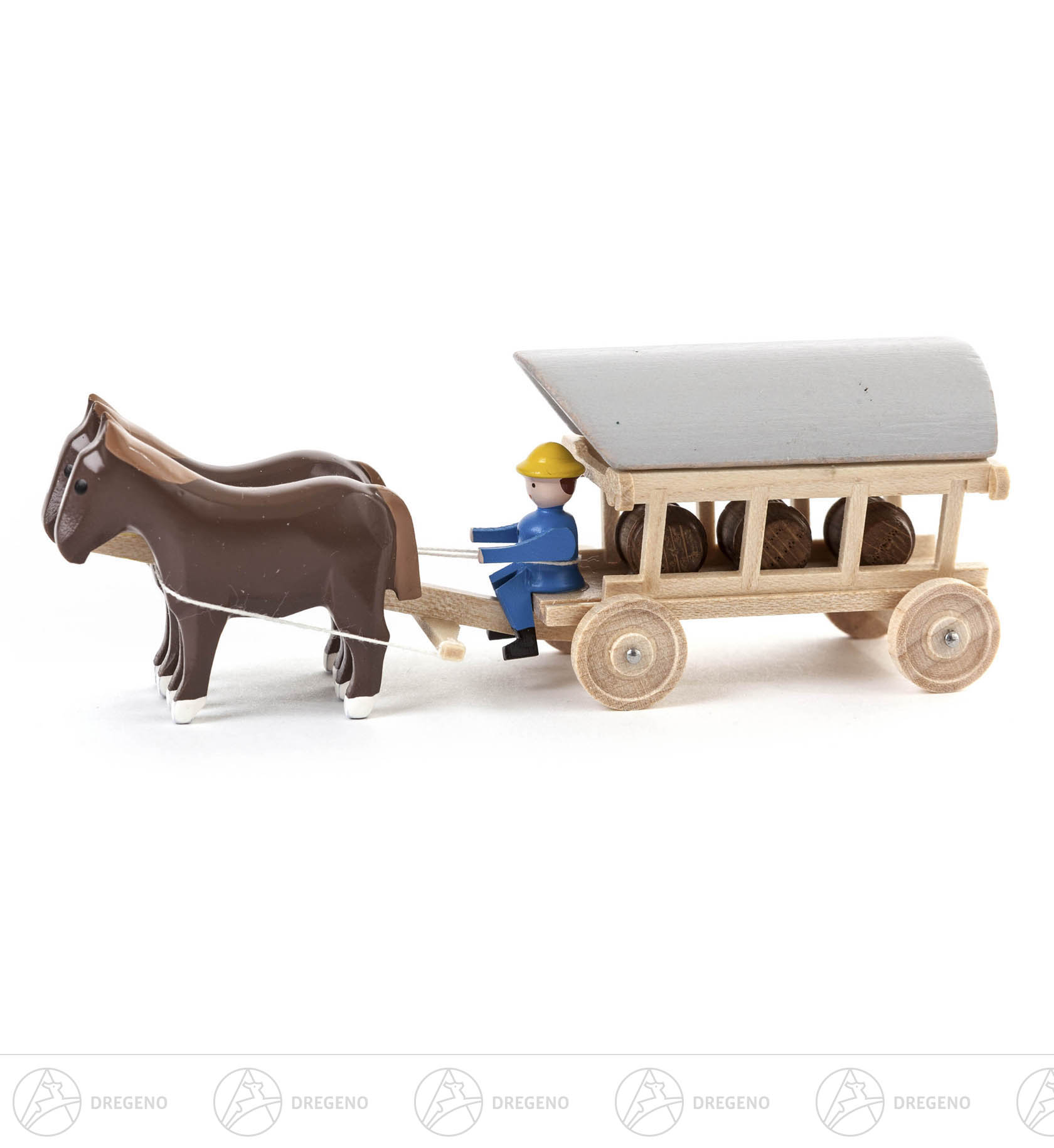 Gespann Pferde mit Planwagen