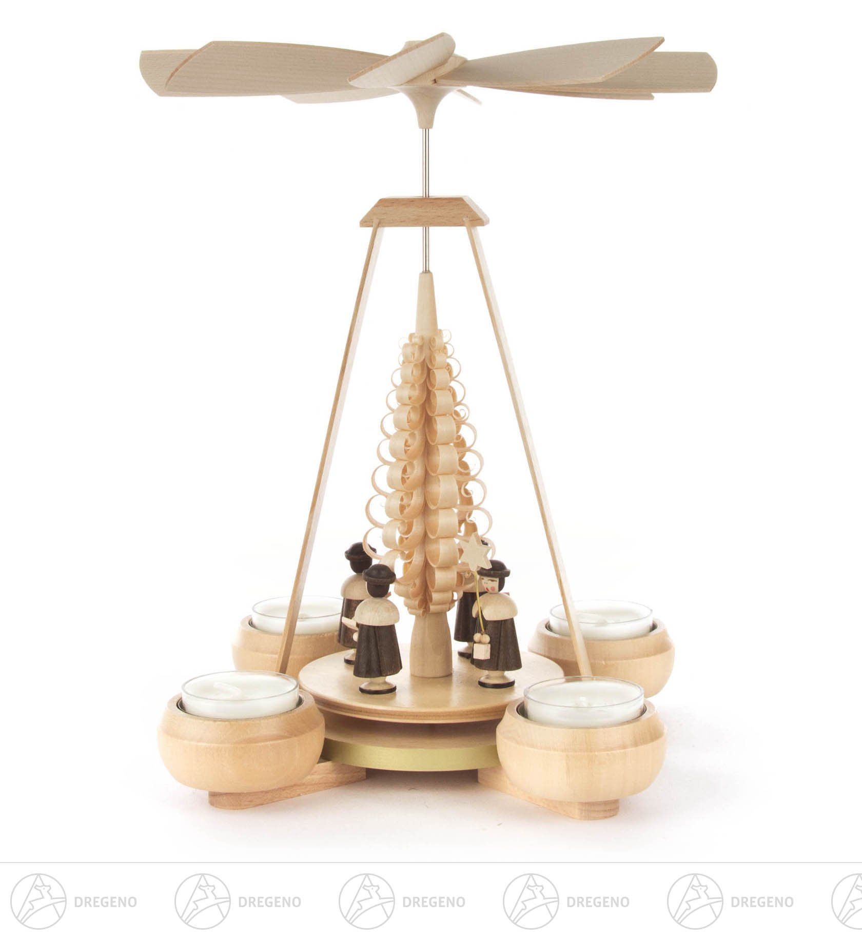 Pyramide mit Kurrende, für Teelichte