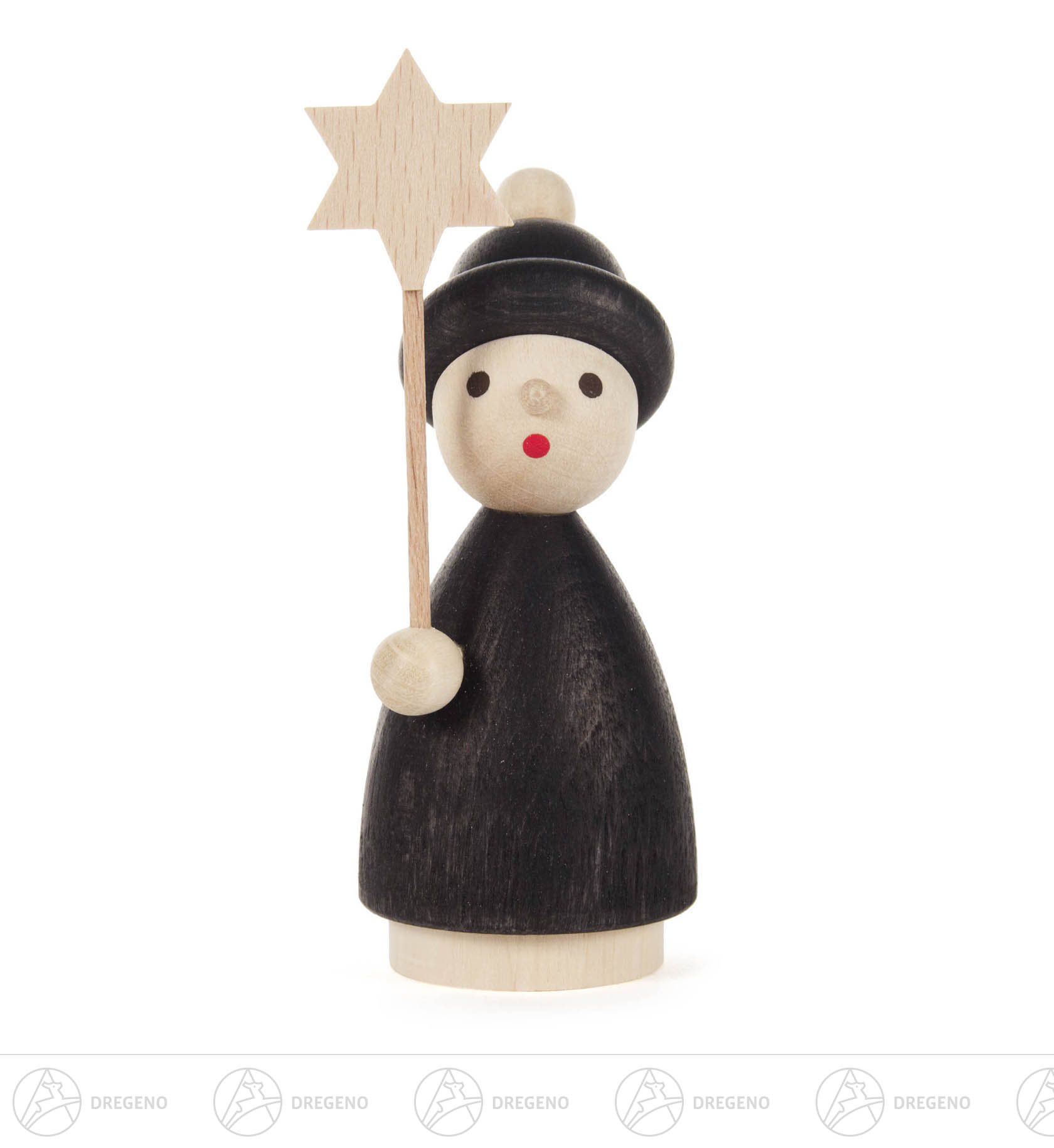 Kurrendekind schwarz mit Stern 9cm