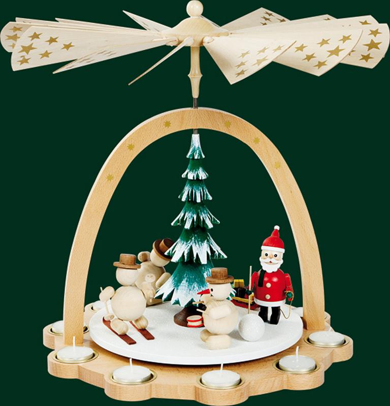 Pyramide Schneemänner, mit Teelichte 40 cm Pyramide Schneemänner, mit Teelichte 40 cm