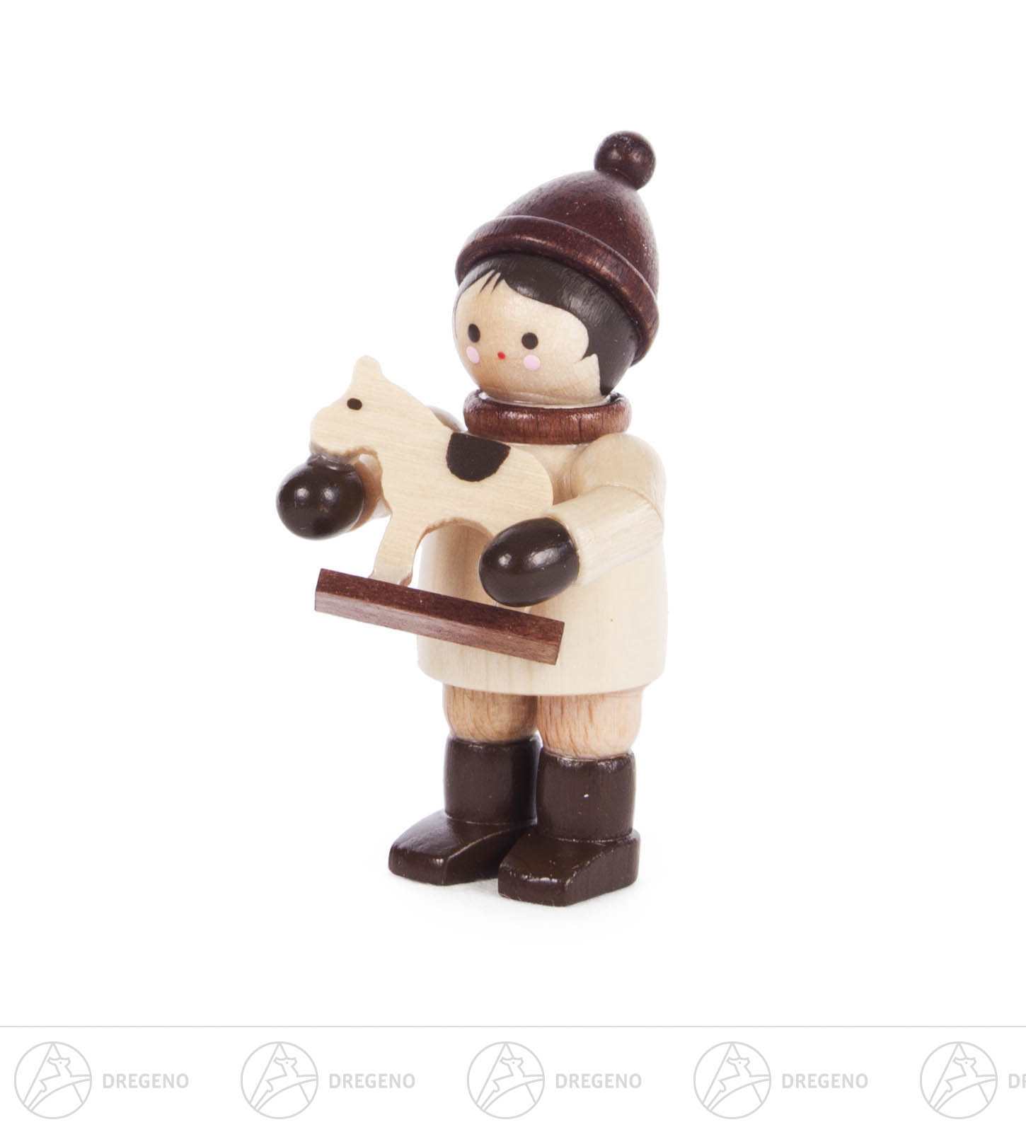 Junge mit Pferdchen natur 5,5cm