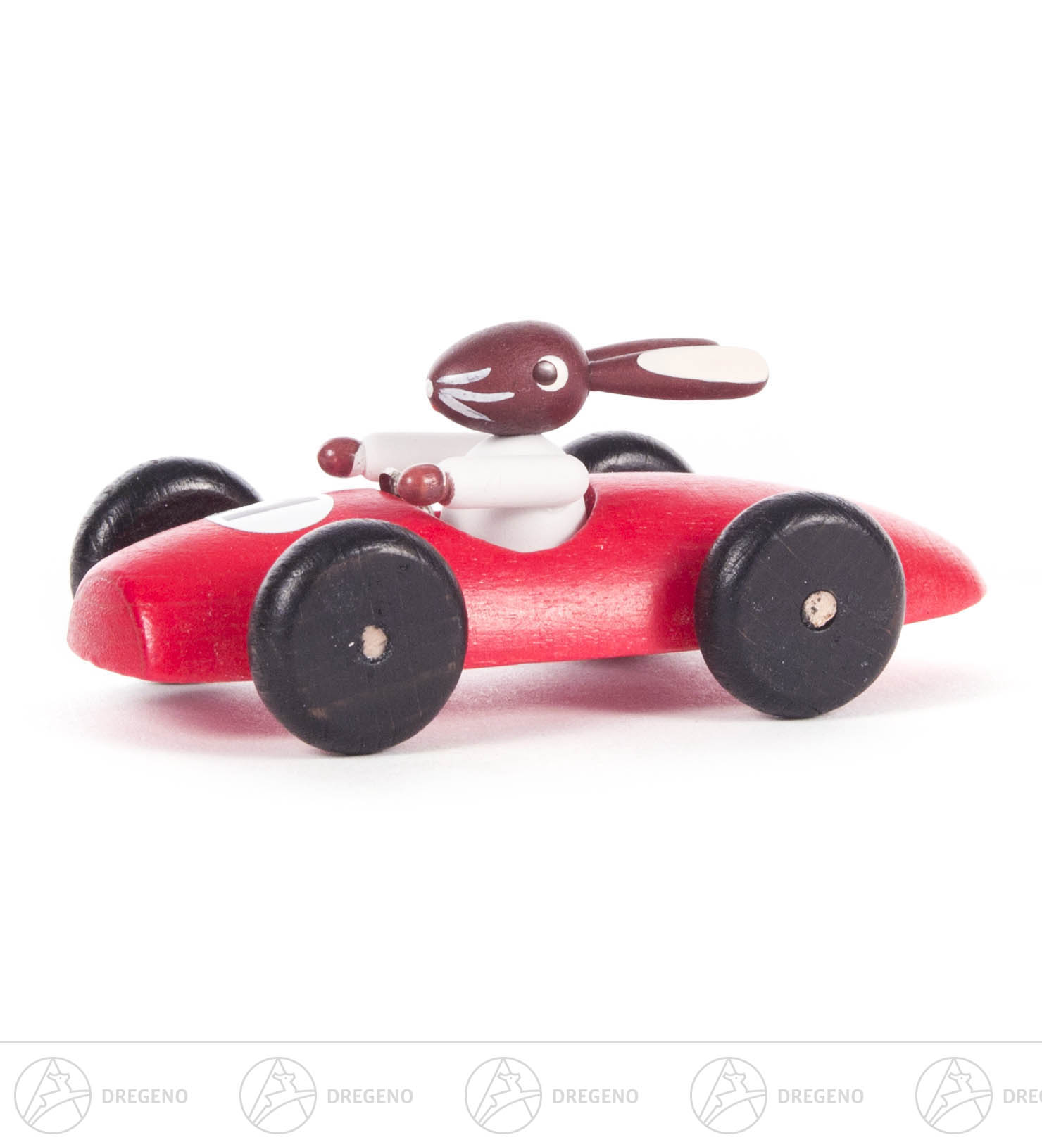 Hasenrennauto klein, rot 8cm