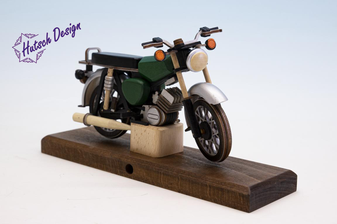 Billardgrüne S51 Räuchermoped Simson  28x8x14,5cm