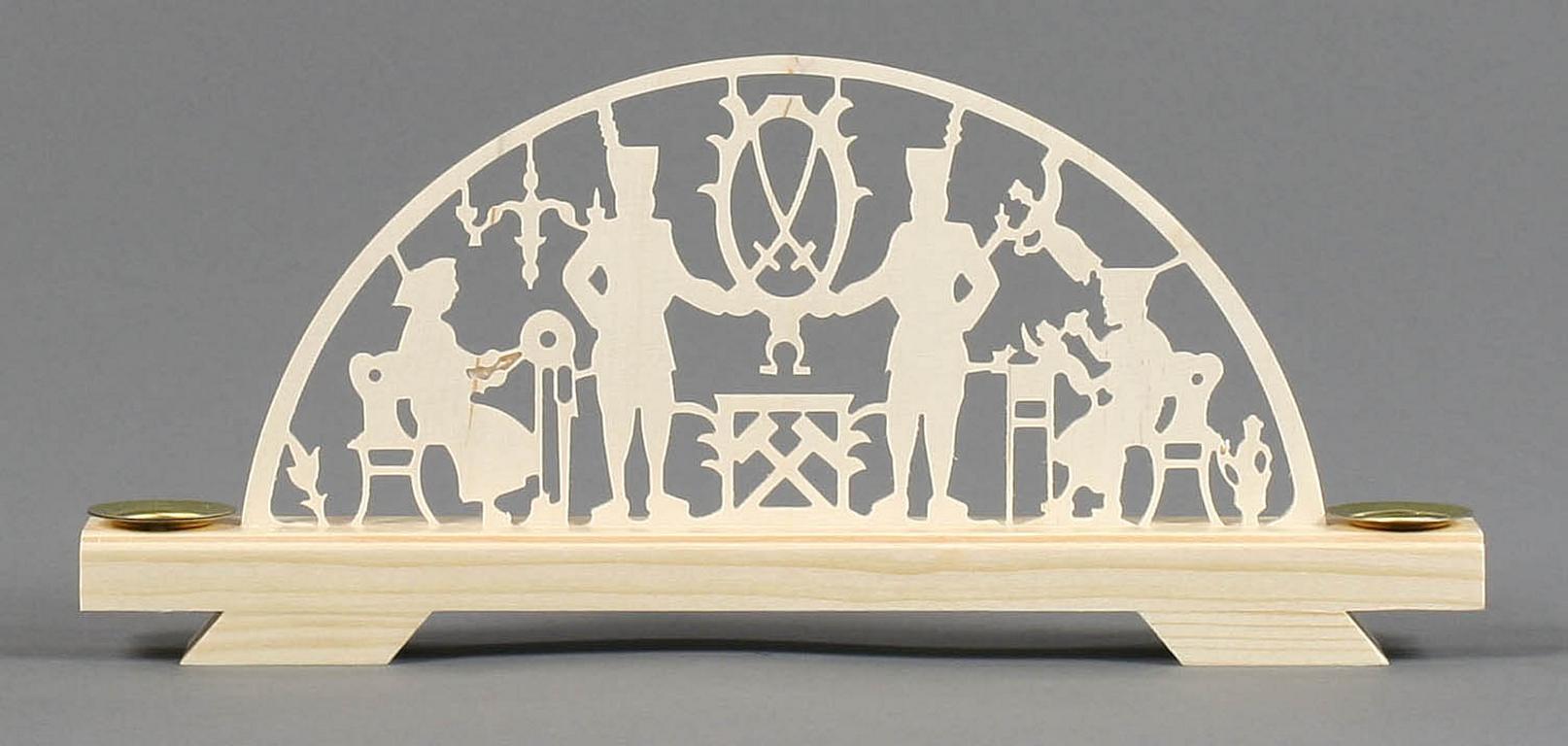 Schwibbogen mit Schwarzenberger Motiv, für Kerzen d14mm